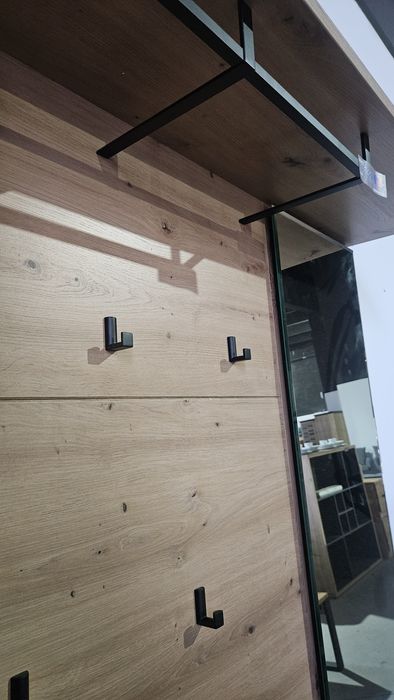 Cuier din 3 piese cu led (pantofar/șezut, cuier cu oglinda , dulap)