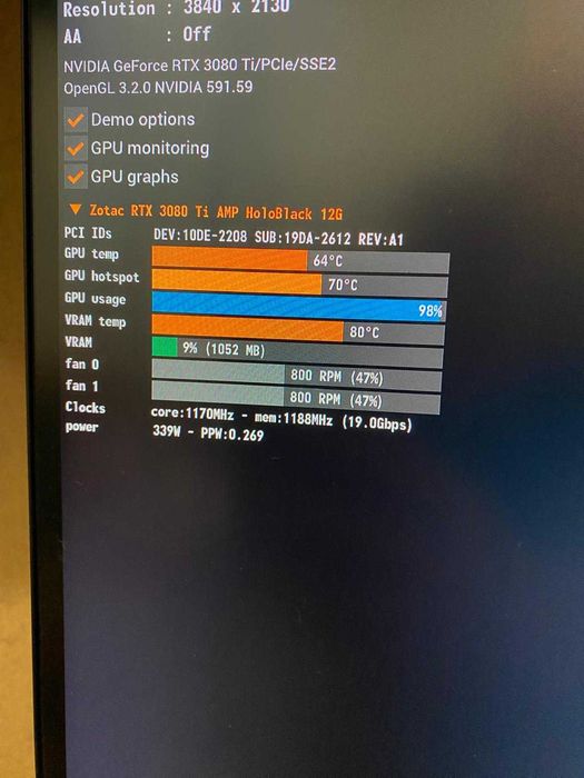 Placa video Gaming ZOTAC RTX 3080 Ti Trinity OC 12GB 384 bit