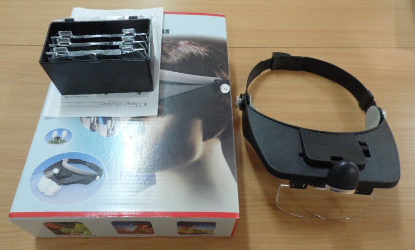 Бинокулярные очки лупа  4 шт, сменные линзы