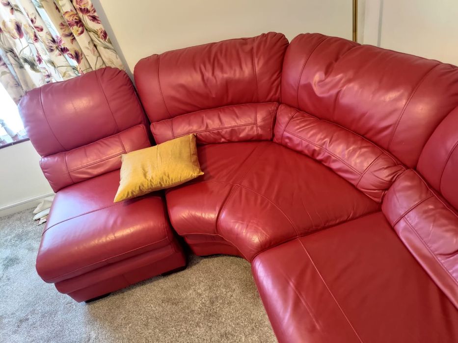 Ъглова холна гарнитура ест кожа