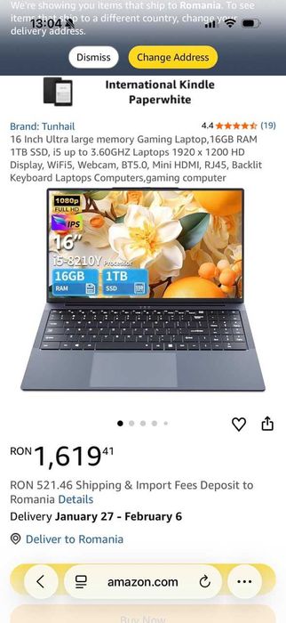 Laptop 16'' / Tunhail UL 160 TY / i5 / 16+1 Tb / 3 Incarcari