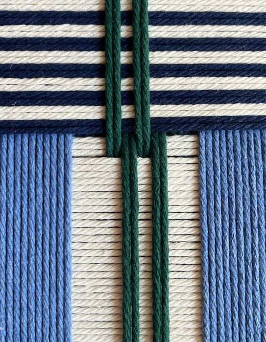 Tablou modern din fire textile- handmade