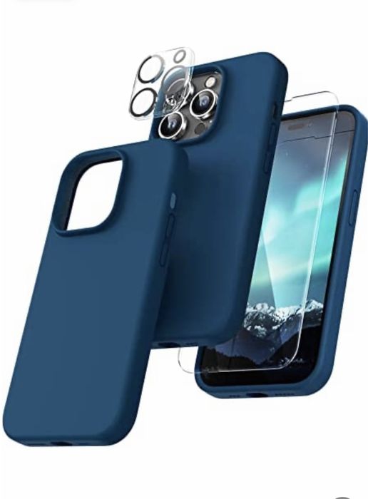 Husa Soft TPU Inside Piele + Folie Sticla Iphone 14/15/16/PRO/MAX/PLUS