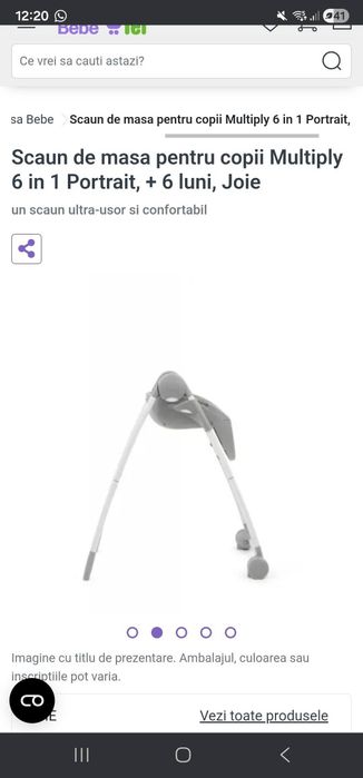 Scaun de masa copii
