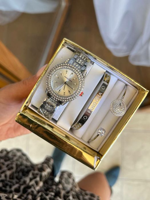 Pandora, Часы с браслетами для девушек, Подарочный Набор для девушек