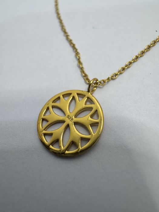 Colier din argint 925 placat cu aur, lant doua pandantive (stugure)