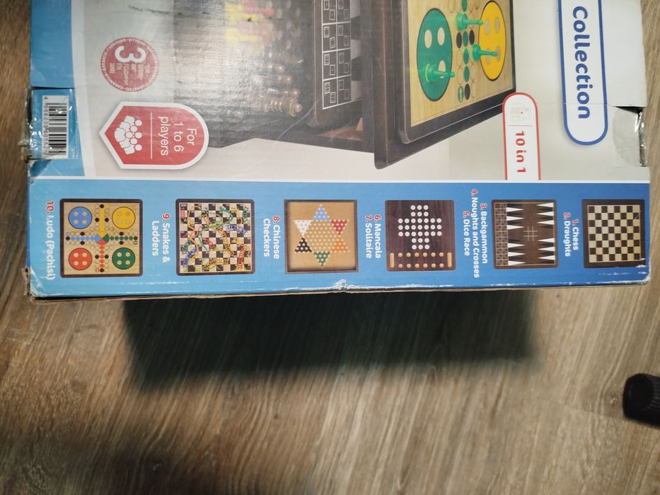 Дървена комбинирана игра 10 в 1 нова