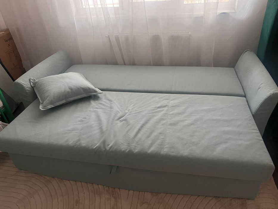 Canapea exstensibila 3 locuri 231CM albastra