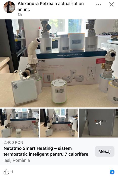Netatmo Smart Heating — sistem termostatic inteligent pentru 7 calorifere