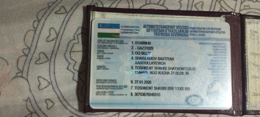 Volga 31029 pikap gaz/benzin 1993 yil xolati orta