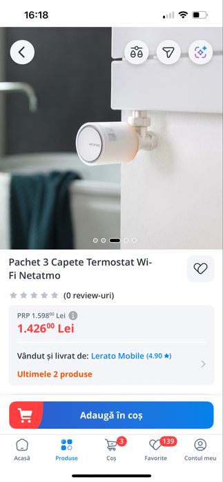 Pachet 2 Capete Termostat Wi-Fi Netatmo