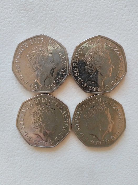 50p Английски Пенс, Четирите Издадени 50p с Мечето Падингтън