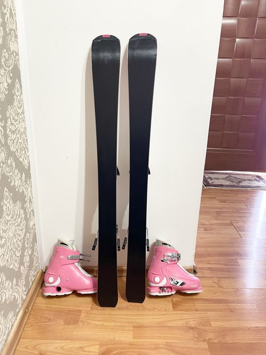 Schiuri copii 100 cm salomon nevica cu clapari reglabili