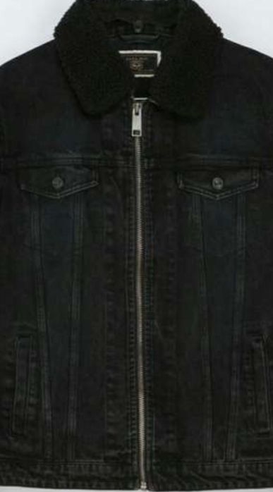 Zara Black Denim Vest