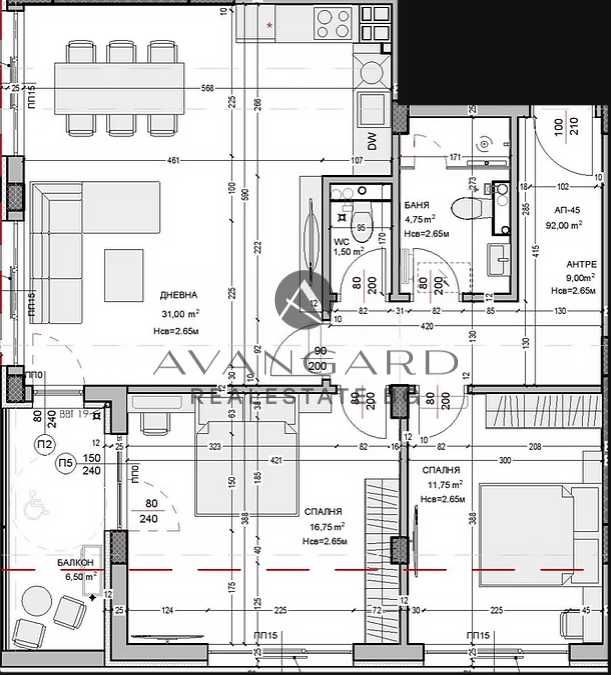Продава се Тристаен апартамент в Пловдив, Остромила - 108 кв.м за 1250 €/кв.м - Снимка #6