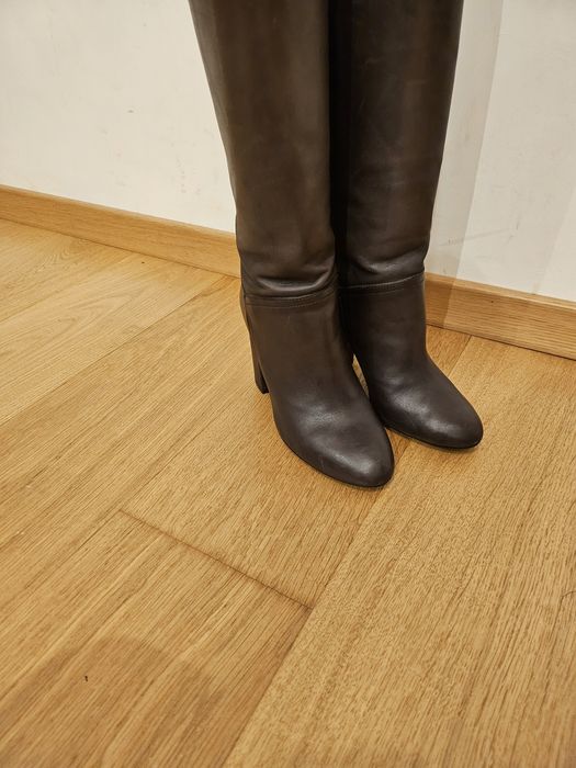 испански високи ботуши естествена кожа 38