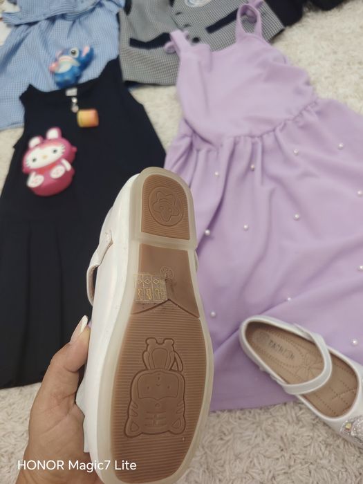 Lot hainute fetite 8-9 ani plus pantofi 34