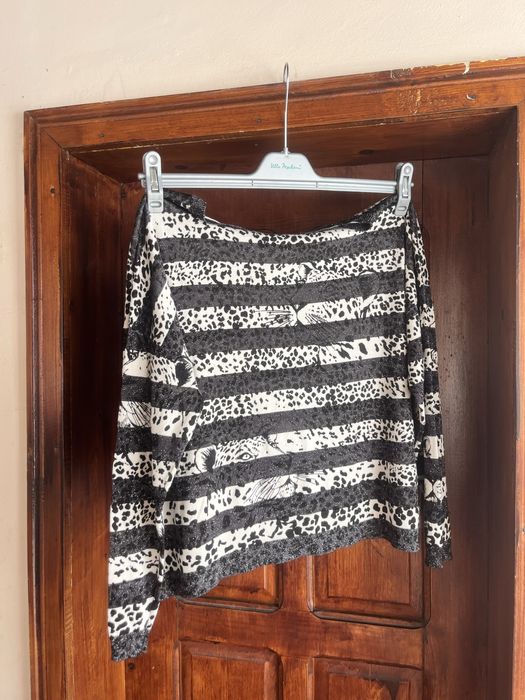 Леко-прозираща, с животински принт блуза Liu Jo