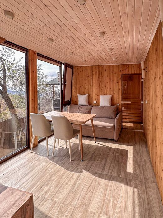 Глэмпинг в горах / Домик Афрейм / Баня