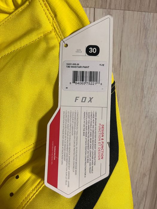 Pantaloni Moto Cross / Enduro Fox Racing 180 Mastar NOI cu etichetă – Mărimea 30