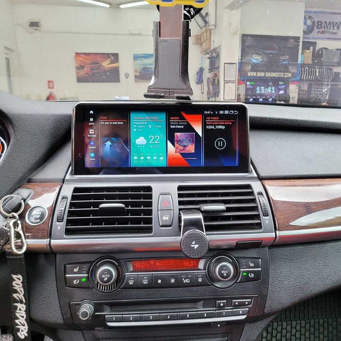 Навигация Android 14 8GB RAM 128GB BMW X5 X6 E70 E71 БМВ Е70 Е71 Андроид + Carplay Android Auto