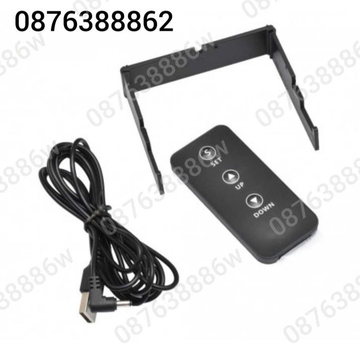 Електронен часовник с голям кръгъл лед дисплей и дистанционно