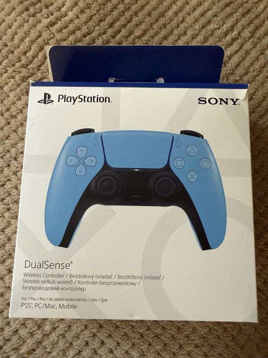 Конзола PLAYSTATION 5 (SLIM) PS5; 1 TB; волан, педали, скоростен лост, зарядно за два контролера; още 1 безжичен контролер и 5 игри