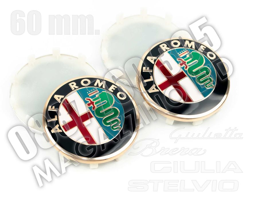 Капачки за Джанити Алфа Ромео Джулиа 4бр. 60мм. Brera Giulia Tonale