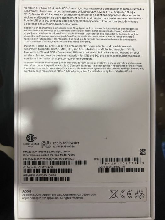 Iphone Se  korobka bor