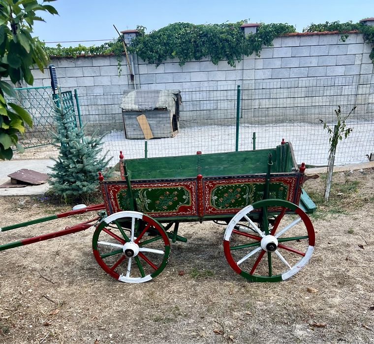 Ръчно рисувана декоративна каручка – автентичен акцент за дома!