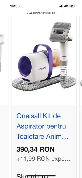 Vand un aspirator petru ingrijirea animalelor de companie