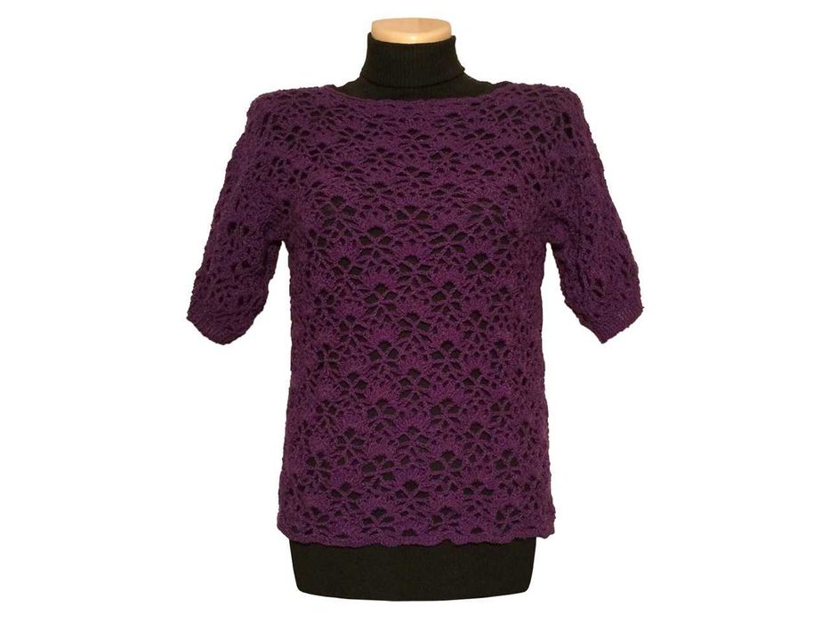 Вязаный пуловер ручной работы