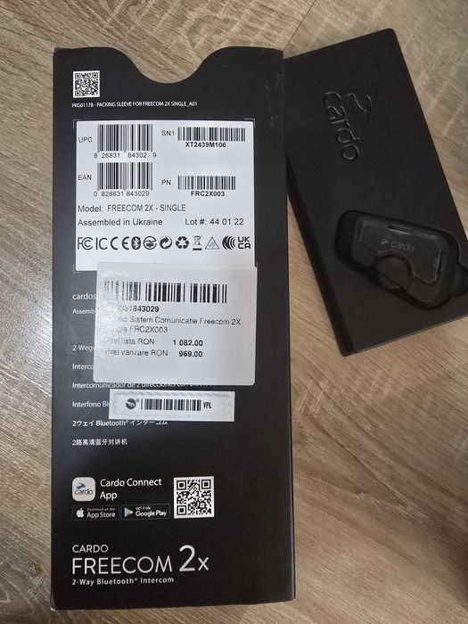 Sistem comunicatie moto - Cardo Freecom 2x - Single