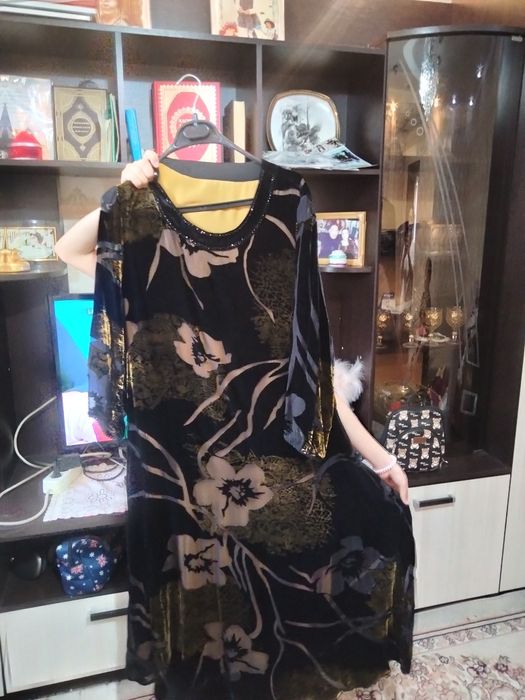 Платье шефон велюр размер 54