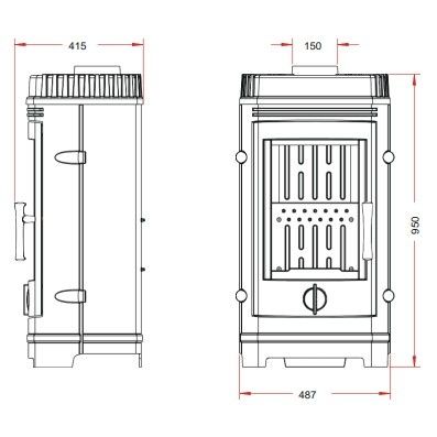 Френска чугунена печка 10kW