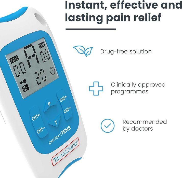 Електростимулатор TensCare Perfect TENS за облекчаване на болки в гърба бедрата краката ръцете