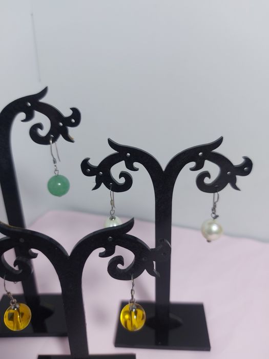 Серьги серебро камни