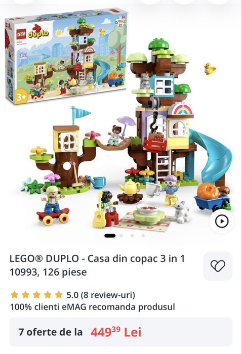Lego Duplo “Casa din copac” 3+