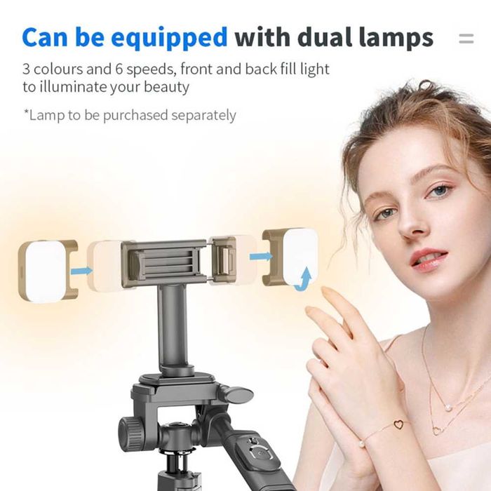 Селфи стик – Трипод HSU C06 – 1.83м | 360° ротация на главата