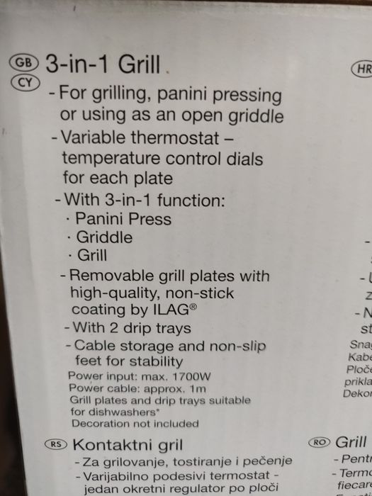 Grill 3 in 1  Silvercrest