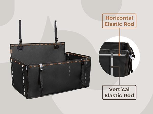 Супер стабилна седалка/ сгъваем твърд кош за куче за кола. Размери SML