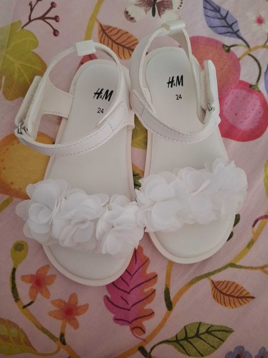 Официални бели бебешки сандали ХМ H&M, 24 размер