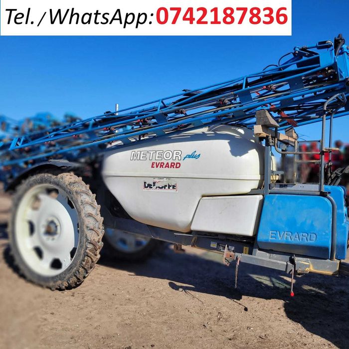 Mașină de erbicidat tractat Evrard METEOR2500 PLUS, an 2006, latime de lucru 24 metri / 2.500 litri