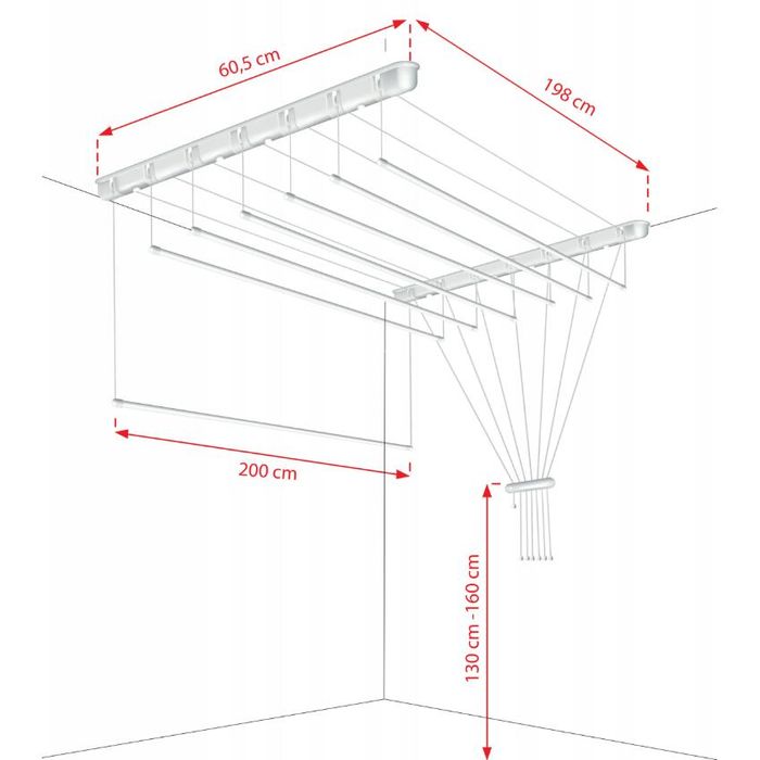 Uscator rufe de tavan 7x200 cm Sepio