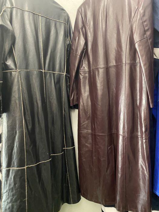 Haine lungi din piele naturala