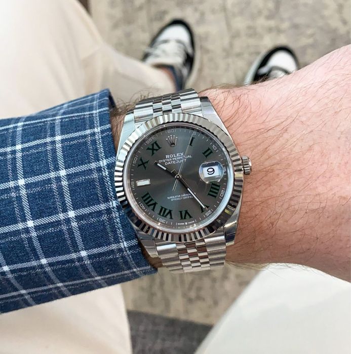 rolex datejust wimblendon 41,mm steel