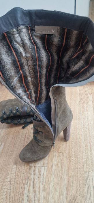 Замшевые сапоги натуралка