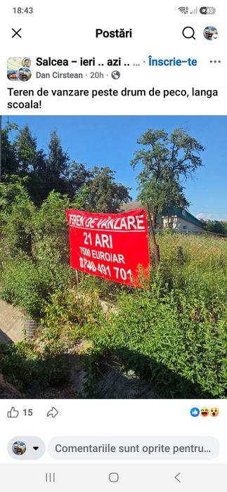 Vand teren 21 ari Plopeni