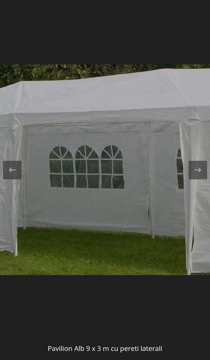 Cort demontabil 9*3 metri culoare alb