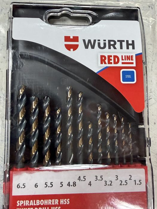 К-кт свредла Wurth pro line 13 броя  ф1,5мм-ф6,5мм